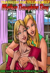 Mother Daughter Day – illustrated interracial (Español)